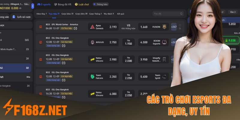 Nhà cái cung cấp các trò chơi esports đa dạng, uy tín